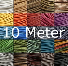 10 meters leather cord &Oslash; 1 / 1.5 / 2 / 3 / 4 / 5 / 6 mm leather strap-choice of color