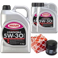 MotoröL Set SAE 5W-30 Plus Meguin 7 Liter + ÖLfilter FüR Subaru Tribeca Outback