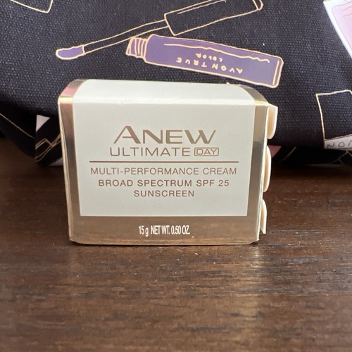 Avon Anew Ultimate MultiPerformance Cream SPF 25 .50oz & Cleanser 1.7oz & Case - Picture 2 of 9
