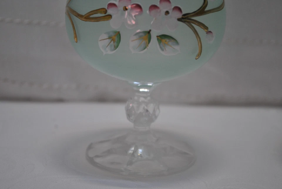 6 Cognac Schwenker Böhmen Bohemia Glas Emailmalerei Kristallglas Handarbeit - Bild 4 von 4