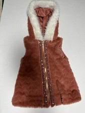 Hooded Vest girls size 2T sequins super soft