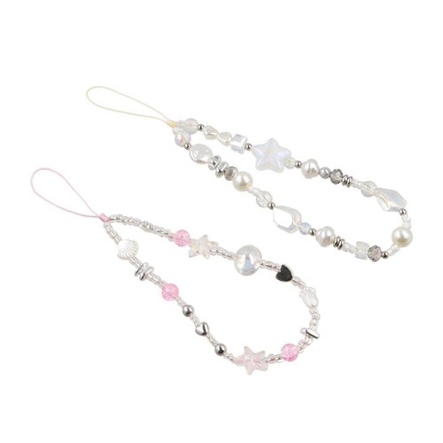 Clear Star Phone Lanyard Sweet Girl Beads Phone Chain Telephone Decor - 第 7/27 張圖片