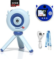 Kids Camera with Tripod Lens for Selfie  Video, MP3 Player 32G SD Card Included