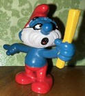 Vintage Schleich Peyo 1981 Smurf PVC Figurine Papa Smurf Teacher Glasses Ruler — photo 7