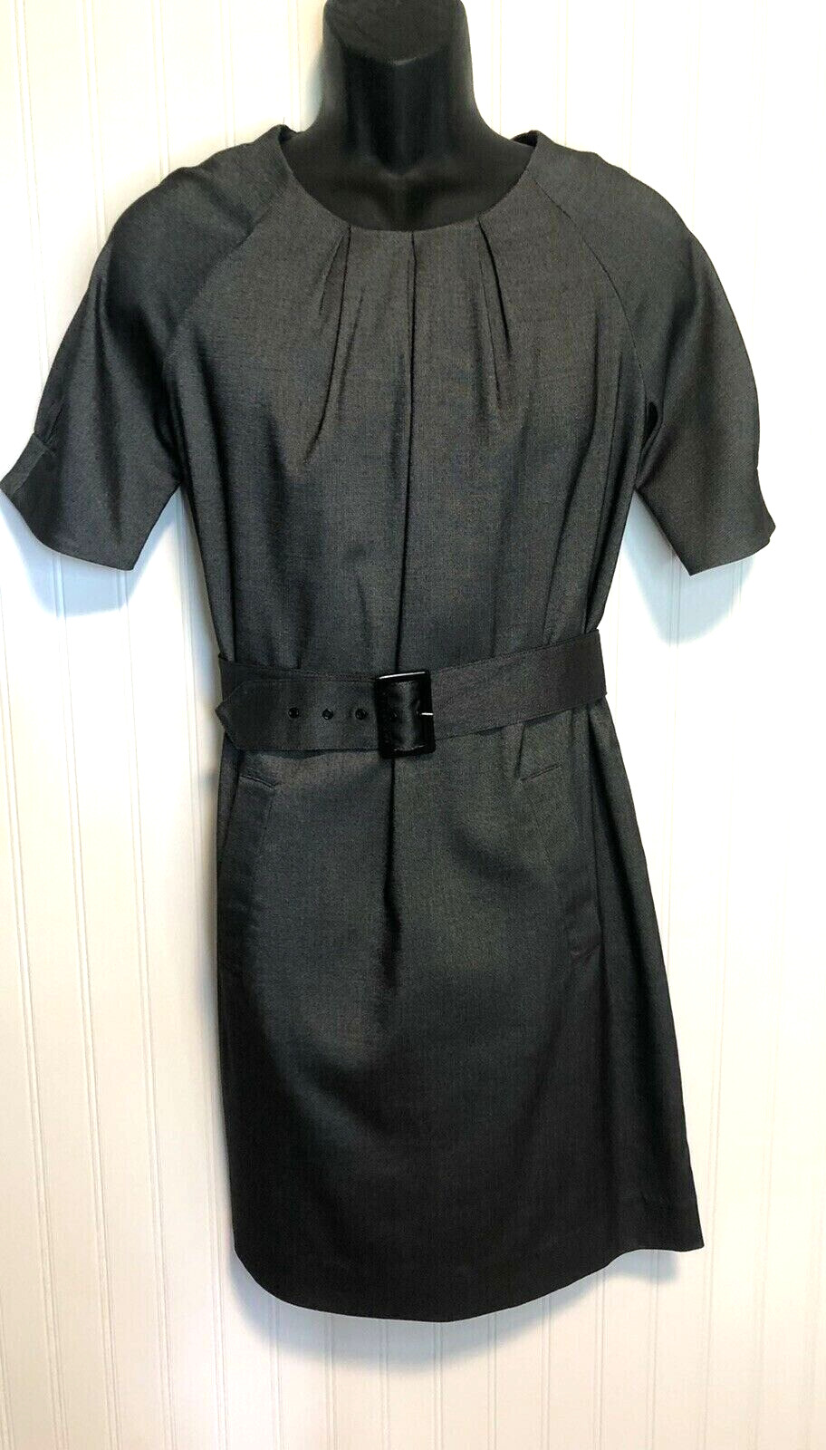 Michael Kors Women’s Size 8 Gray Belted Short Sle… - image 1
