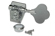 Vintage Bass Tuner Machine Head Left Side Single with Elephant Ear keys - Chrome