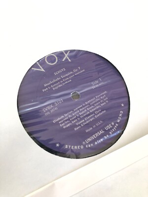 Heinrich Schutz 300TH ANNIVERSARY EDITION 3 LPs EX+/EX Vox Boxed