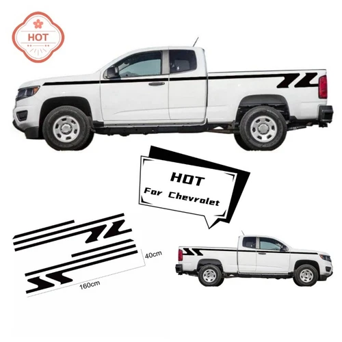 For Chevrolet Colorado 2pcs Car Door Side Stripes Graphics Vinyl Film Sticker - Foto 2 di 13