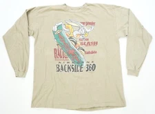 Rare Vintage LOONEY TUNES Bugs Bunny Airborne Backside 360 1995 LS T Shirt 90s
