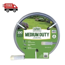 Expert Gardener 100 foot Medium Duty Garden Hose Gray , Heavy Duty Garden Hose