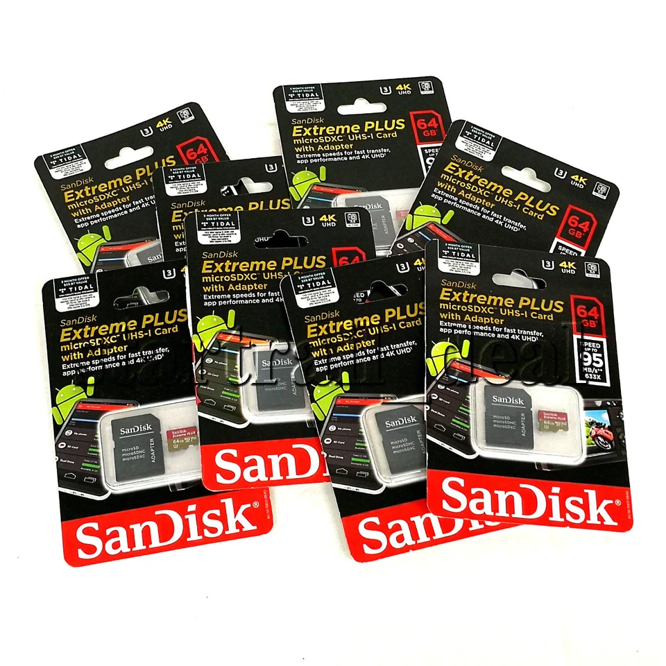 SanDisk Extreme PLUS 64GB microSDXC Memory Card w/ Adapter UHS-I V30 U3 Class 10 - Image 4 of 4