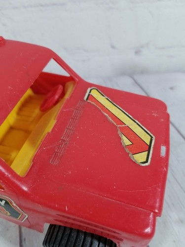 Processed Plastic Co, Red & Yellow Chevy 4X4 Pickup #9360 8.5" Long, No Bumper - Picture 2 of 12