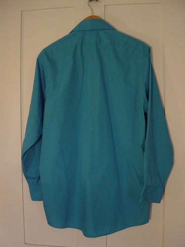 MEN'S ARROW CLASSIC FIT LONG SLEEVED DRESS SHIRT TURQ BLUE SIZE 15 1/2 X 33 - Picture 4 of 7