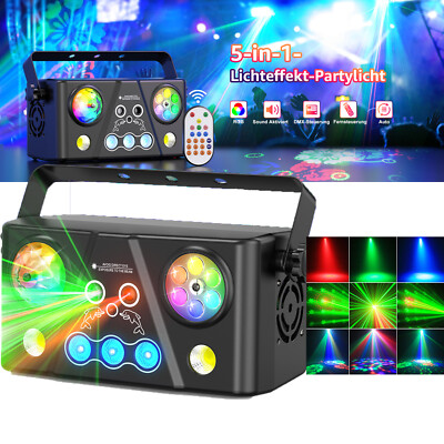 5IN1 RGB LED Laser Projektor Discokugel Bühnenlicht Mit Fernbedienung Halloween