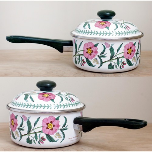 Portmeirion Botanic Garden Covered 2Q Enameled Saucepan Susan Williams-Ellis - Picture 2 of 9