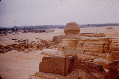 1950s Great Sphinx Giza  Egypt Red Border Kodachrome Slide BE-B