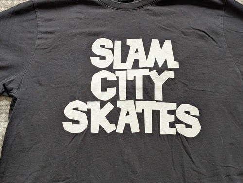 Slam City Skates Shirt Adult Large Black London Skateboarding Short Sleeve Crew - Picture 3 of 10