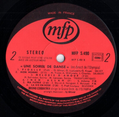 Bruno Coquatrix Dirige Le Grand Orchestre De L'Olympia - Une