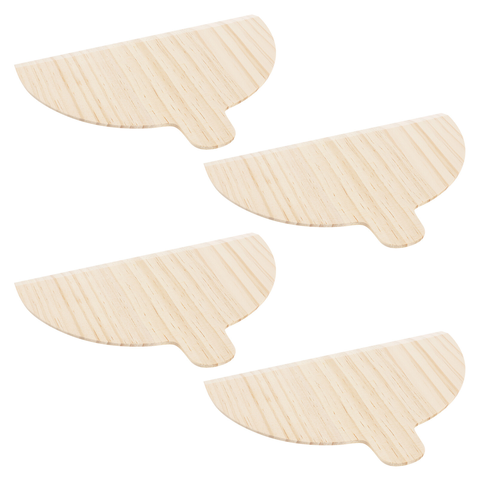 4 Pcs Wood Pizza Peel Half Round Wood Pizza Paddle Smooth Wood Pizza Board♔