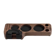Wooden Espresso Tamping Station Tamper Holder for 51 53 58mm Portafilters
