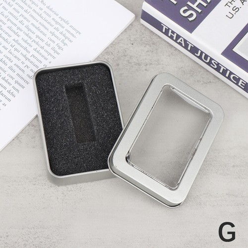Tinplate U Disk Small Square Box Badge Gift Metal Packaging Box U Disk Large - Photo 16/16