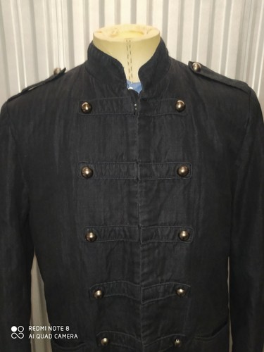 44R Slub LINEN COTTON Nehru Banded 
