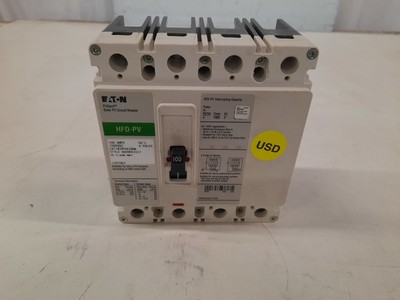 Eaton USD HFDPV4100W Molded Case Breakers (MCCBs) HFD 4P 100A 1000V 50/60Hz 3Ph