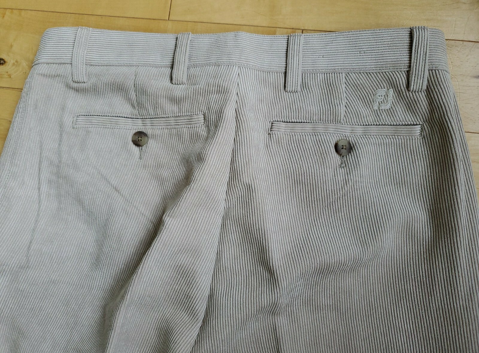 FJ MENS GOLF CORDUROY PANTS KHAKI BROWN SIZE 32/32 SLACKS eBay