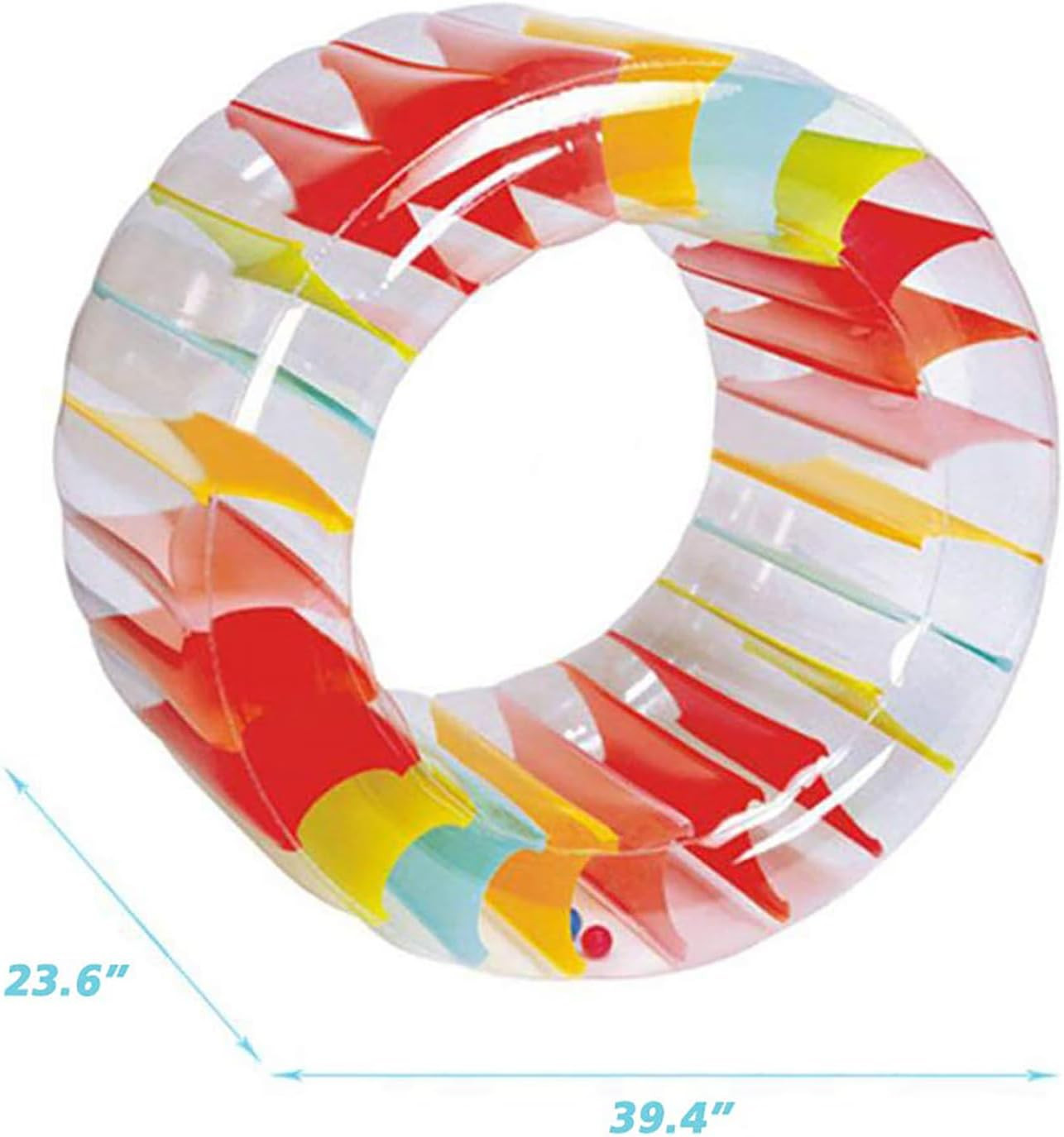 Inflatable Roller Float, 40'' Colorful Water Wheel, Swimming Pool Roller Toy for