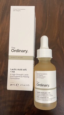 The Ordinary Lactic Acid 10% Peeling Formulation AHA Hyaluronic Acid Beauty 1 Oz