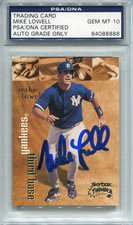 Mike Lowell Autographed 1998 Skybox Thunder Rookie Card (PSA/DNA)