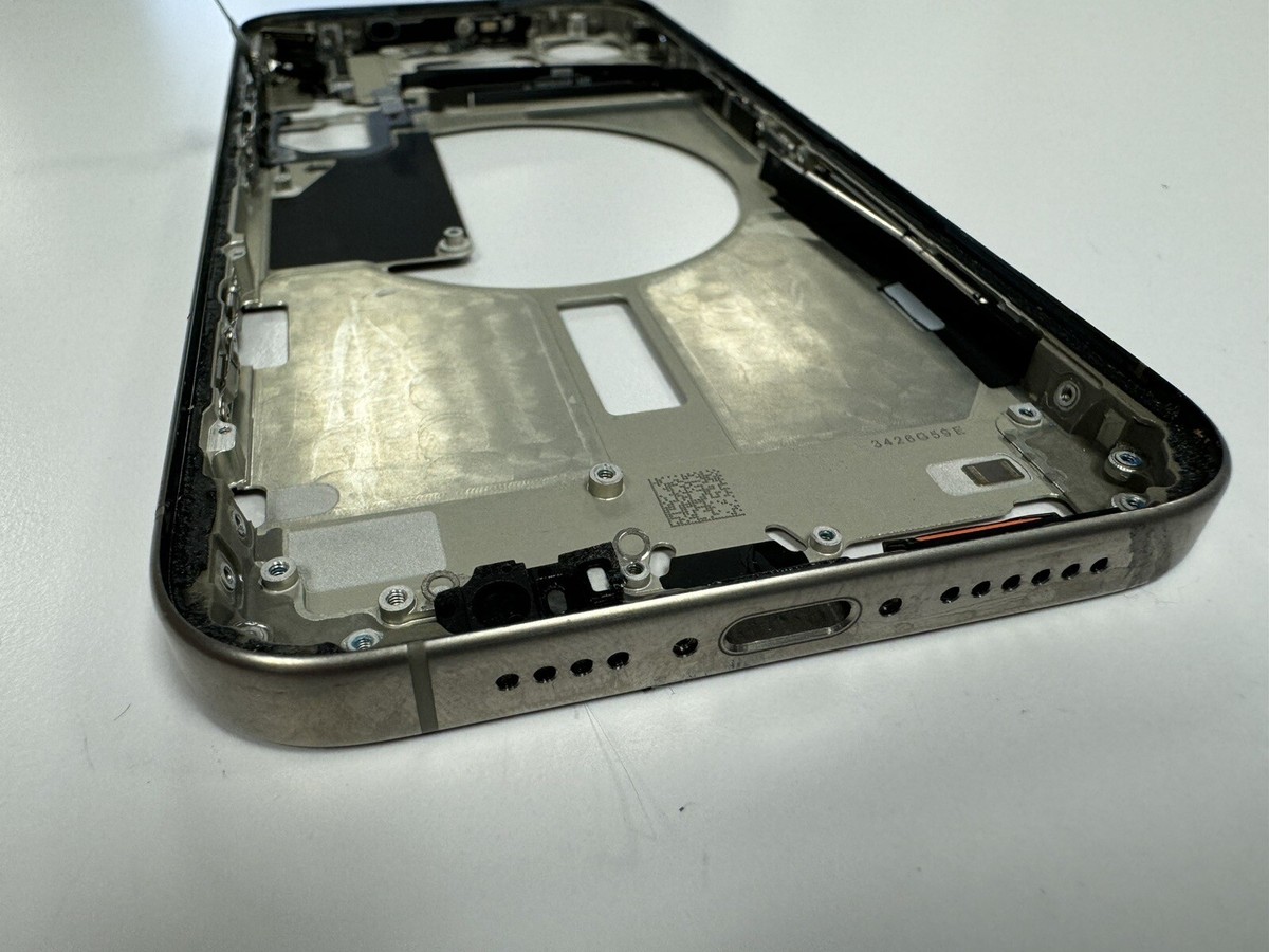 OEM Apple iPhone 15 Pro Max Natural Titanium Mid Frame OEM Apple iPhone 15 Pro Max Natural Titanium Mid Frame