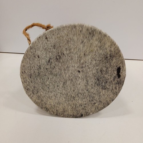 Primitive afrikanische Stammeshaut Doppeltrommel Tierfell traditionelle Zulu-Trommel Vintage - Bild 20 von 20