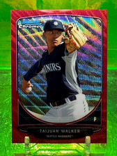 #10/25 2013 Taijuan Walker RC RED WAVE Bowman Chrome Phillies Mets Mariners