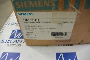 Siemens HF361RG 3P 600V 30A Nema 3R Fusible Disconnect Switch NEW IN BOX