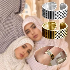 1pcs Palestine Kuffie Scarf Men's Engagement Wedding Jewelry Gifts 2024
