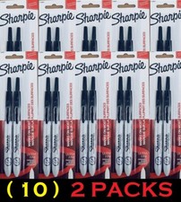 Sharpie Quick Dry RETRACTABLE Permanent ULTRA Fine-Point Markers Black 10 2PKS