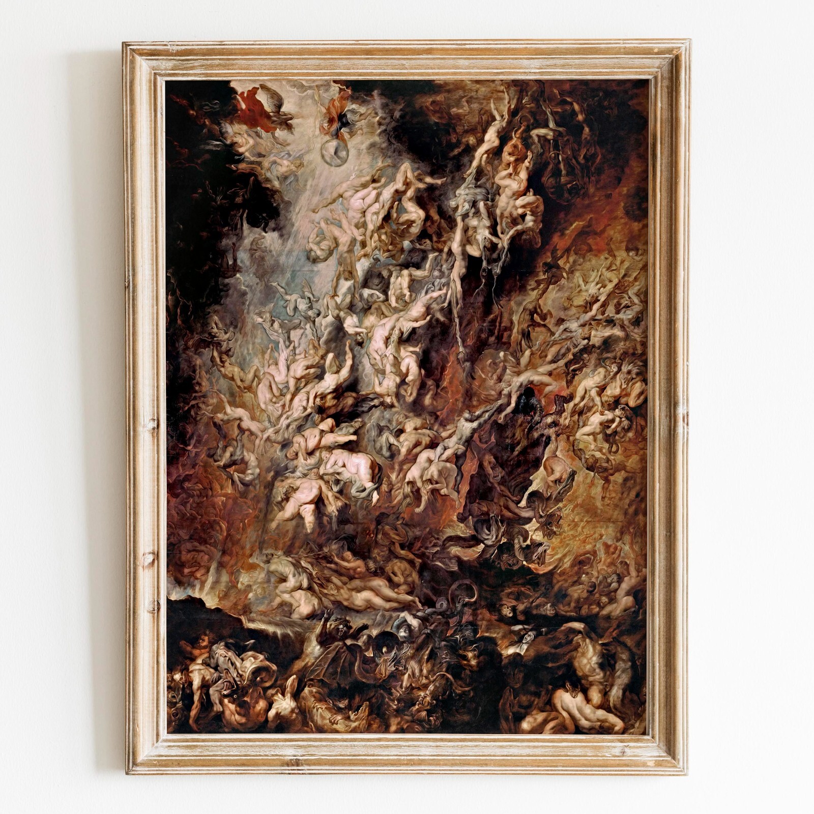 War In Heaven Fall Of The Damned Reubens Christian Jesus Wall Art Poster Print