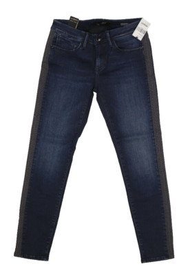 Mavi Adriana Ankle Mid Rise Super Skinny Denim Blue Jeans Dark Wash Womens 27
