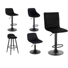 Barhocker Barstuhl Tresenhocker Bistrohocker Drehstuhl aus Samt #2183