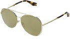 Aviator Plastic Frame Gold Sunglasses for Men