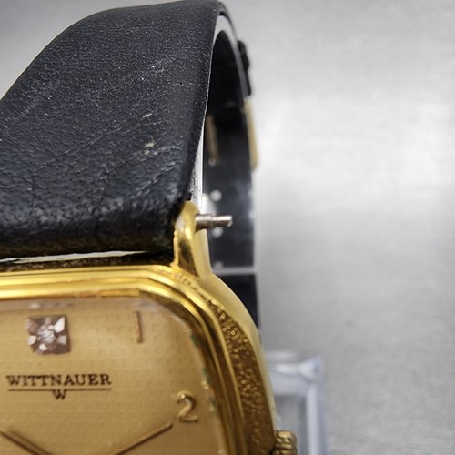 Wittnauer Tank Watch Men 26mm Champagne Dial Gold Tone Rectangle New Battery - Picture 5 of 12