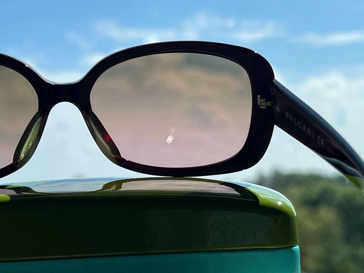 BVLGARI Oversized Red Frame 8028 886 + Gradient Bronze Lens