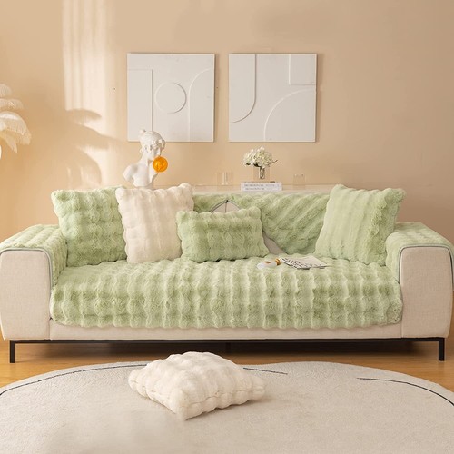 Thick Plush Sofa Covers Soft Fluffy L Shape Corner Couch Cushion Slipcovers - Picture 37 of 58