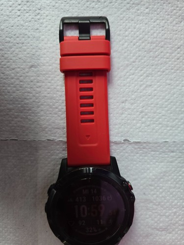 Garmin Fenix 5 X Plus SaphireI l lade kabel l rot original armband - Bild 2 von 7