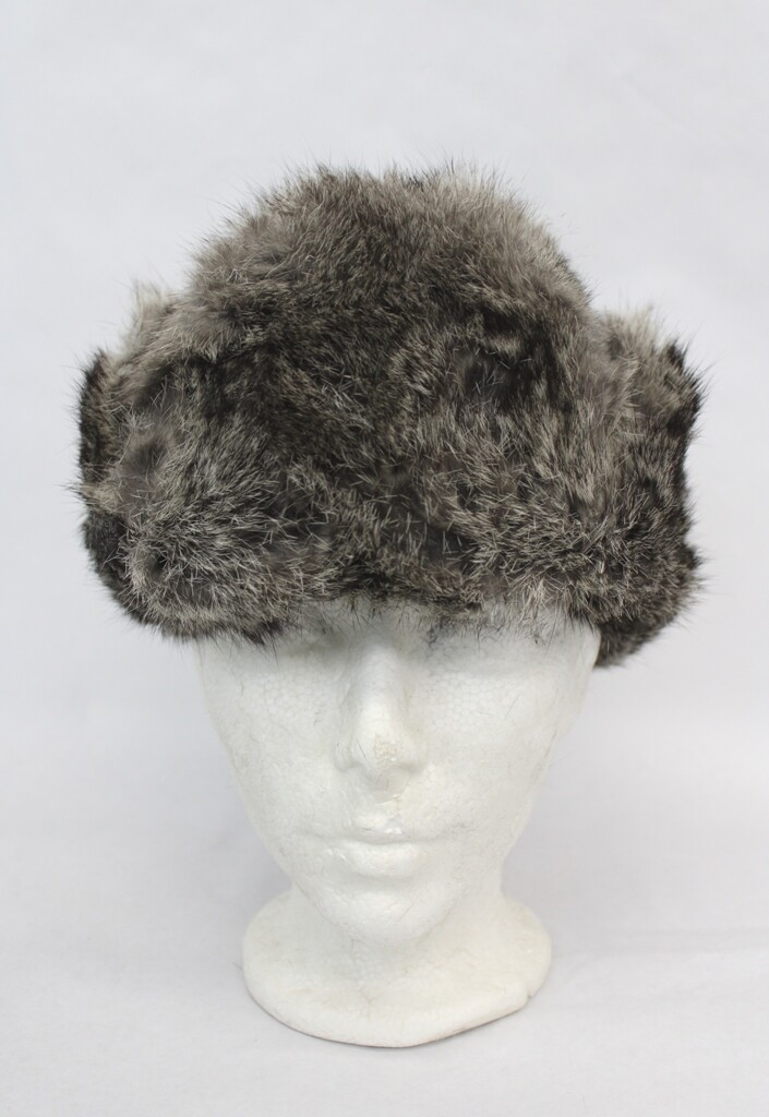 MINT GRAY RABBIT FUR RUSSIAN STYLE HAT CAP WOMEN WOMAN SIZE  display picture 1