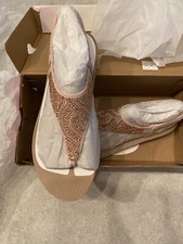 Skechers Yoga Meditation New Moon Flip-Flop Sandals 32919 Pink Blush Jewel Sz 8