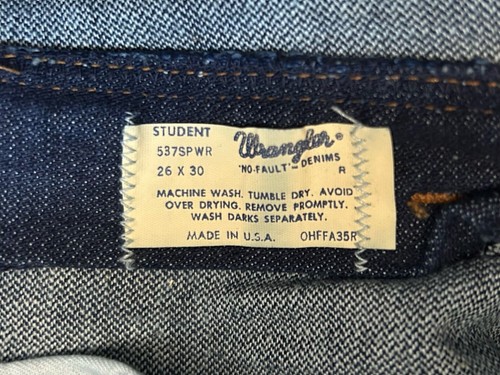 vintage wrangler pecos boot flare jeans size 26x30 deadstock NWT 70s pants - Picture 7 of 10