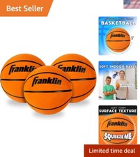 Replacement Mini Basketballs Set - 3 Soft Foam Balls for Mini Hoops, 5-Inches