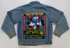 Rare VTG MICKEY  CO It  s Party Time Minnie Mouse Denim Jean Jacket 90s Womens S